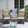 Outdoor Swivel Dining Chairs Set of 2, High Back Swivel Chairs with All Weather Mesh for Deck, Backyard, Poolside