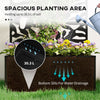 Raised Garden Bed with Trellis, Outdoor Privacy Screen with Planter Box, 24