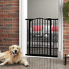 Extra Tall Dog Gate with Door, Pressure Fit, Auto Close, Double Locking for Doorways Hallways Stairs, 29
