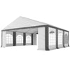 20' x 20' Heavy-duty Large Wedding Tent, Outdoor Carport Garage Party Tent, Patio Gazebo Canopy with Sidewall
