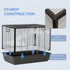 3-tier Hamster Cage, Guinea Pig Cage, Pet Chinchillas Play House Indoor with Accessories Food Dish Water Bottle, Ramps, 31.5