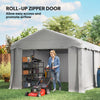 13' x 10' Portable Shed, Outdoor Storage Shed Tent with Roll-up Zipper Door and Removable Sidewalls