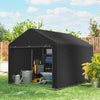6.6' x 7.8' Portable Shed, Waterproof Bike Tent with Roll-up Zipper Door and Reinforced Galvanised Steel Frame, Black