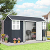 8.5' x 5.5' Metal Garden Storage Shed, Outdoor Tool Storage House with Lockable Door, Vents, Sloped Roof