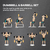 Soozier 66lbs 2-in-1 Adjustable Dumbbells Weight Set, Dumbbell Hand Weights Barbell for Body Fitness, Lifting Training for Home, Office, Gym, Black and Red