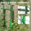 Metal Garden Trellis, Arch Trellis for Climbing Plants Outdoor, A-Frame, with Climbing Net, 17