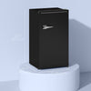 Retro Mini Fridge, 3.1 Cu. Ft Single Door Compact Refrigerator with Adjustable Thermostat, 2 Glass Shelves, Black