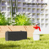 2 Pack 20 Inch Hanging Flower Pots, Railing Planter Box for Fence, Garden, Rattan Look, Black