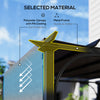 10' x 10' Outdoor Pergola Patio Gazebo Canopy Sun Shelter, Steel Frame, Dark Grey