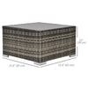 Rattan Garden Coffee Table, 25.6