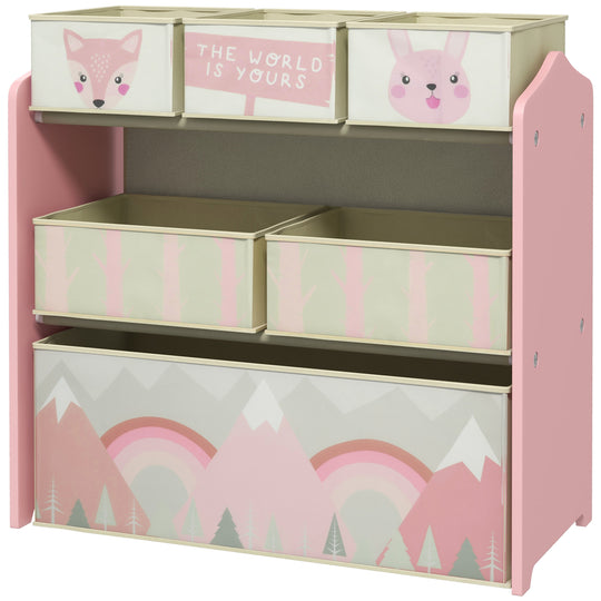 Toy Organizer with 6 Storage Bins, 25