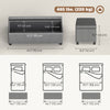 44 Inches Ottoman with Storage, Lid, Legs, Corduroy End of Bed Bench for Living Room, Bedroom, Entryway, Grey