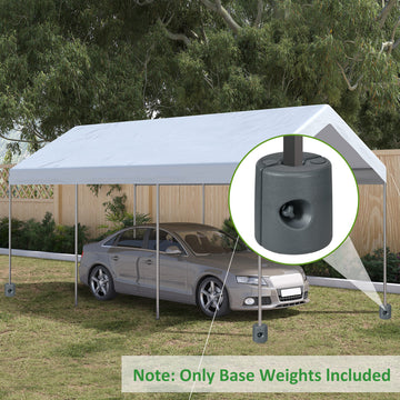 HDPE Tent Weights Set of 4, Canopy Weights, Filled with Water or Sand, 106 LBS, Light Grey