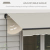 10' x 8' Retractable Awning, 280gsm UV Resistant Sunshade Shelter, for Deck, Balcony, Yard