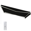 12'x10' Electric Retractable Awning, UV Protection Sun Shade Shelter w/ Remote Controller for Deck Balcony Yard