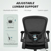 Ergonomic Mesh Office Chair with 4D Lumbar Support, Swivel Desk Chair with Flip-up Armrests, Tilt Function, Grey