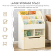 Kids Bookshelf Bookcase Multi-Shelf Rack Organizer with Storage Drawer for Books for Reading Nook, Classroom, Bedroom, Playroom, White