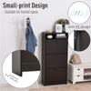 Slim Shoe Storage with 3 Flip Drawers and Adjustable Shelves Shoe Cabinet Organizer for 9 Pair, Coffee
