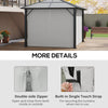 Gazebo Curtains, 10' x 12' Universal Replacement Privacy Curtain, 4-Panels Sidewall with Hooks/C-Rings, Light Grey