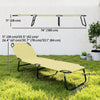 Outdoor Folding Lounge Chair, Steel Tanning Chair with Reclining Back, Breathable Mesh for Beach, Yard, Patio, Cream