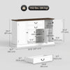 Farmhouse Sideboard with Charging Station and Thickened Top, 58