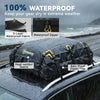Rooftop Cargo Carrier, 21 Cubic Feet Waterproof Soft-Shell Car Roof Storage Bag with Door Hooks, Anti-Slip Mat