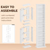 9-Tier DVD Shelf with 7 Adjustable Shelves, Slim CD Shelf, Holds 252 CDs, 147 DVDs or 189 Blu-rays, White