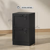 Vertical Filing Cabinet with 2 Drawers, Lock, File Cabinet for Home Office, A4 and Letter Size Files, Black