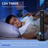 Freestanding Tower Fan Cooling for Home Bedroom with 3 Speed, 12h Timer, Oscillating, LED Sensor Panel, Remote Controller, Black