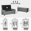 Upholstered Flip Top Storage Bench Fabric Ottoman for Bedroom, Living room