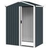4.5 x 3ft Outdoor Storage Shed, Waterproof Metal Garden Shed with Lockable Door for Backyard, Patio, Lawn, Dark Grey