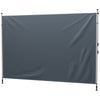 11.5' x 10' Manual Retractable Patio Awning, Outdoor Privacy Screen with UPF30+ & Water-Resistant Fabric, Dark Grey