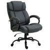 Linen Computer Desk Chair, Executive Office Chair with Spring Padding and Swivel Wheels, Charcoal Grey