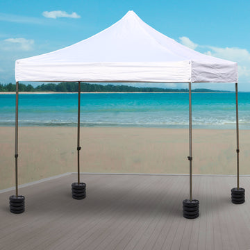 Set of 4 Party Tent Canopy Weight Plate Kit Gazebo Pop Up Tent Anchor Base Weights Canopy Shelter Leg Weights