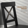 Wooden Dining Chairs Set of 2, Kitchen Chairs with Cross Back, Solid Structure for Living Room and Dining Room