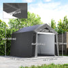 7' x 12' Outdoor Storage Shed Portable Garage with Roll-up Door for Motorcycle, Bike, Garden Tools