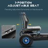 Pedal Go Kart w/ Adjustable Seat, Rubber Wheels Shock Absorb, Blue
