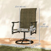 Patio Swivel Chair Set of 2, Swivel Rocker Outdoor Chairs with High Back, for Lawn Garden Backyard Deck