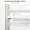 Wall Mount Bathroom Cabinet, Storage Organizer Kitchen Cupboard with 2 Doors and Adjustable Shelf White