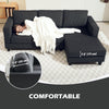 L Shaped Couch, L Shape Sofa with Chaise Lounge and Spring Cushion for Living Room, Bedroom