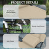Outdoor Lounge Chair, Garden Folding Chaise Lounge w/ Adjustable Backrest, Face Hole and Support Pillow, Beige