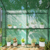 Walk-in Greenhouse Outdoor Portable Plant Flower Growth Warm House with Roll-up Door, 73