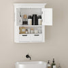 Bathroom Wall Cabinet, Medicine Cabinet, Toilet Storage Cabinet with Shelf for Living Room and Entryway, White