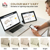 Corner Sofa with Changeable Chaise, Corduroy L-Shaped Sectional Sofa with Pocket Spring, 2 Pillows