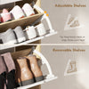Narrow Shoe Cabinet for Entryway with 2 Flip Drawers, Top Drawer and Adjustable Shelves for 12 Pairs of Shoes, Black