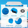 8' x 6' Water Floating Dock, Rafting Inflatable Island with Air Pump and Backpack for Pool, Beach, Ocean, Blue
