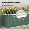 Galvanized Raised Garden Bed, Deep Root Planter Box, Outdoor Garden Bed with Plant Labels, 5' x 2' x 2', Light Green