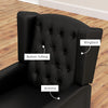 Faux Leather Accent Chair with Thick Padding for Living Room, Bedroom, Home Office, Black