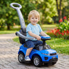 3 in 1 Kid Ride on Push Car Sliding Car, Ride on Toy for Boy Girl Toddlers 1-3 Years Old, with Horn Music Light Function Secure Bar, Blue