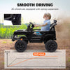 Qaba 12V Ride on Truck, Electric Car for Kids with Remote Control, Suspension, 3 Speeds, USB Music Headlights, Black